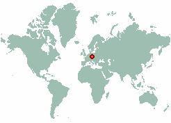 Prague in world map